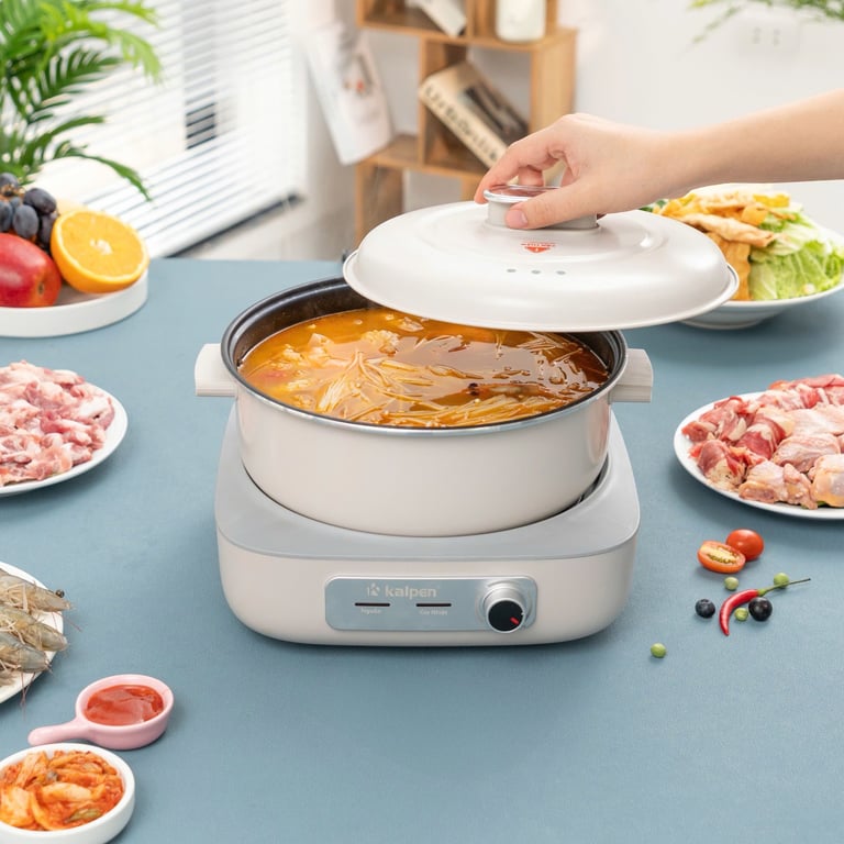 NỒI LẨU ĐIỆN KHAY LẨU THÁO RỜI KALPEN P33 DUNG TÍCH 5L