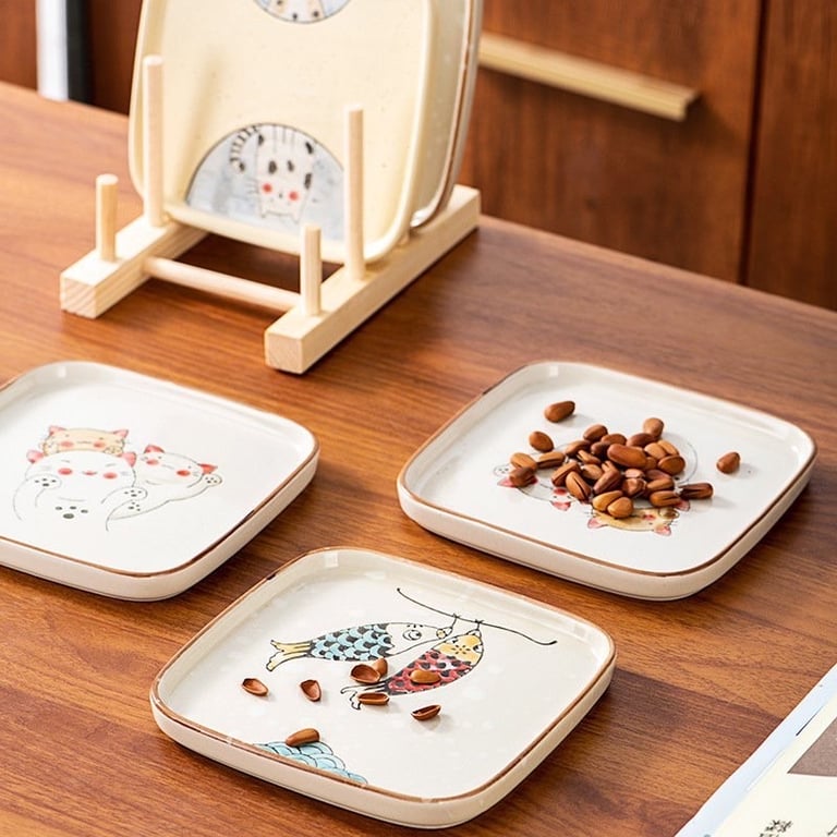 sét 3 đĩa kèm kệ đựng siêu dễ thương