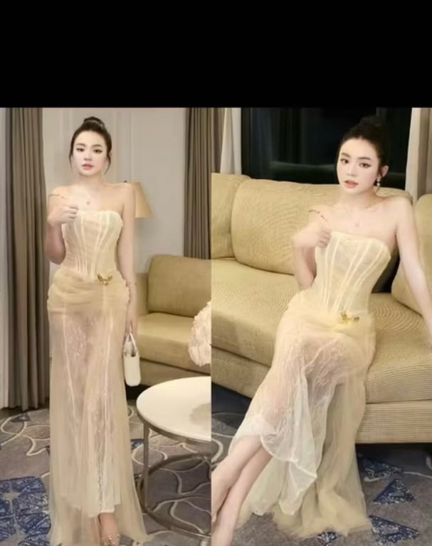 cúp ren dáng dài