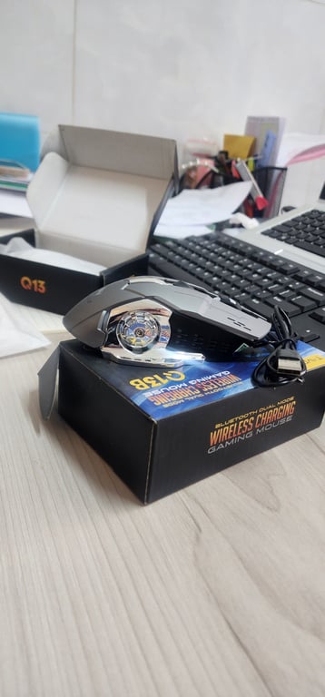 Chuột Bluetooth/Wireless T-Wolf Q13B - Xám