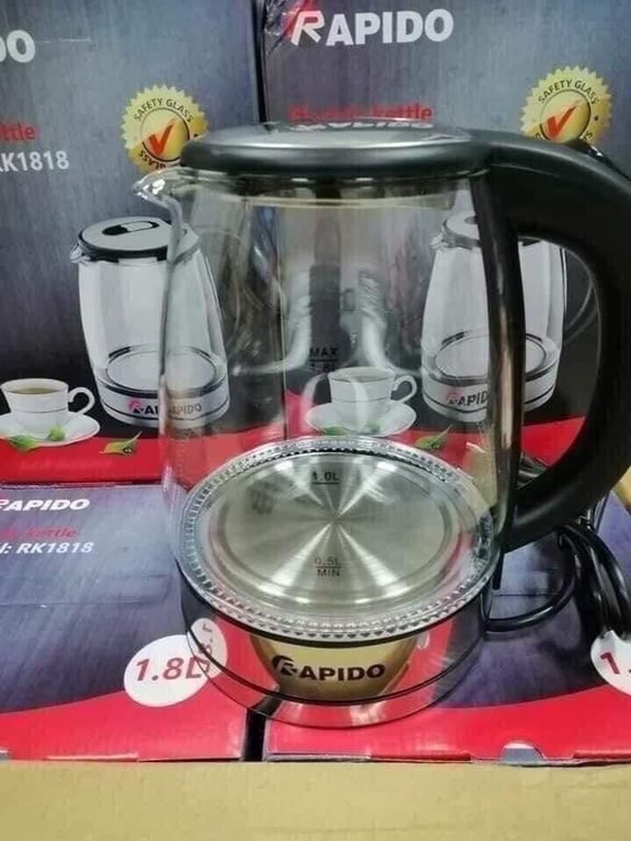Ấm siêu tốc thuỷ tinh Rapido 1,8L RK1818