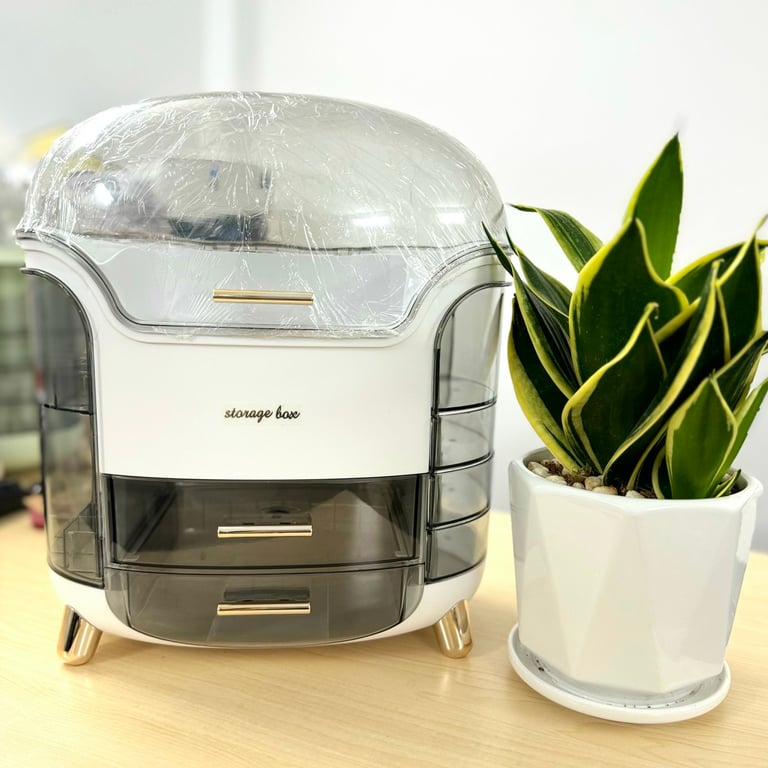 Kệ hộp đựng mỹ phẩm son môi Storage Box để bàn (kích thước 34*30*20) #HK40