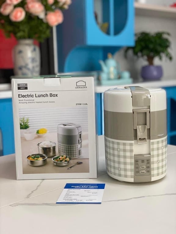 HỘP CƠM CẮM ĐIỆN HẸN GIỜ CAO CẤP 3 TẦNG - CHÍNH HÃNG LOCK&LOCK EJR 216