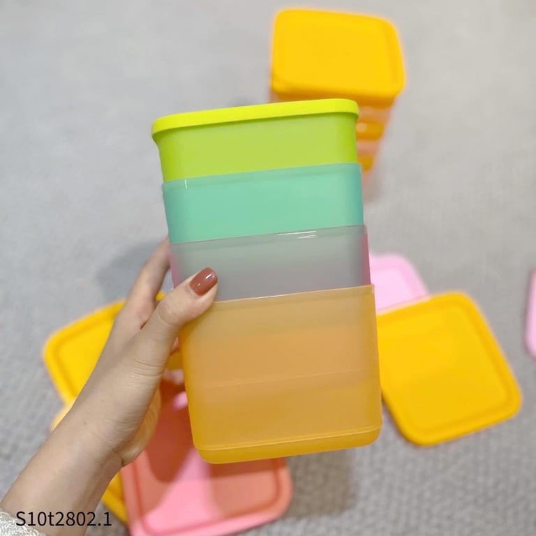 Set 10 hộp Tupper ware ngăn mát cao cấp