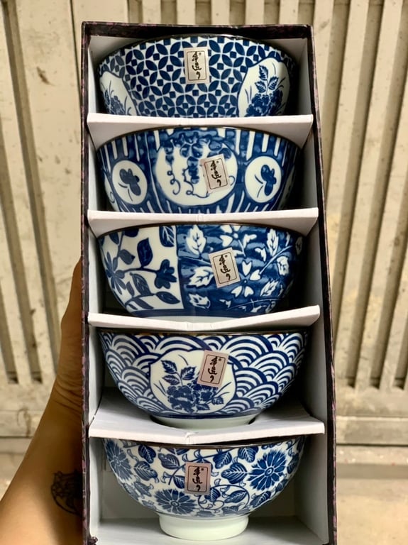 BỘ BÁT GỐM SỨ VẼ TAY NAGOYA CAO CẤP