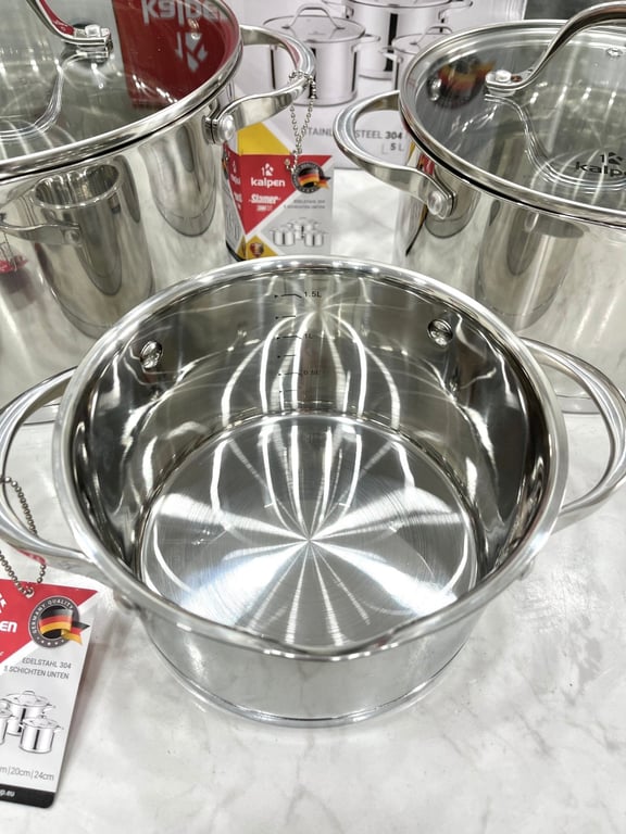 BỘ NỒI INOX 304 CAO CẤP 5 ĐÁY KALPEN SLAMER