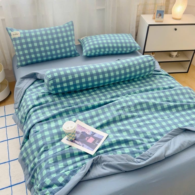 Set 5 món cotton đũi chăn trần