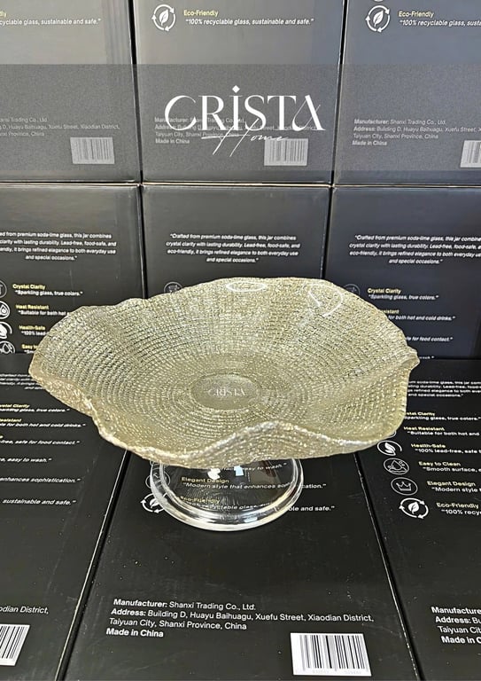 ĐĨA CHÂN BỒNG VÂN LƯỚI  CRISTA HOME 24CM CAO CẤP