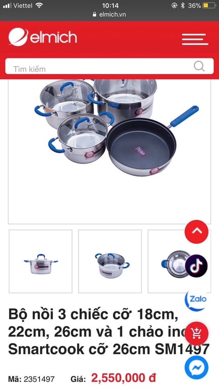 BỘ NỒI ELMICH SMARTCOOK SM1497