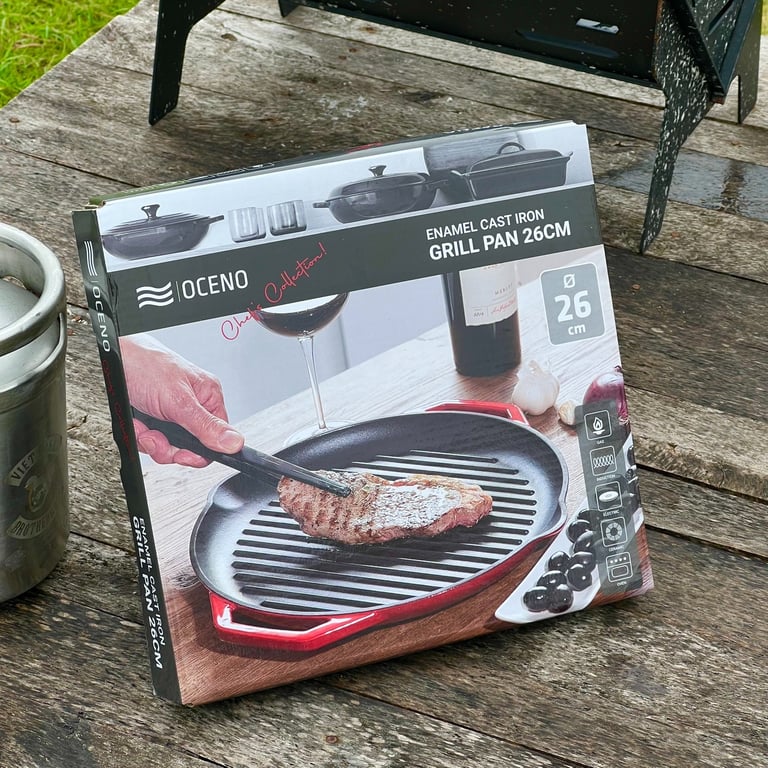Vỉ nướng gang cao cấp Oceno 26cm