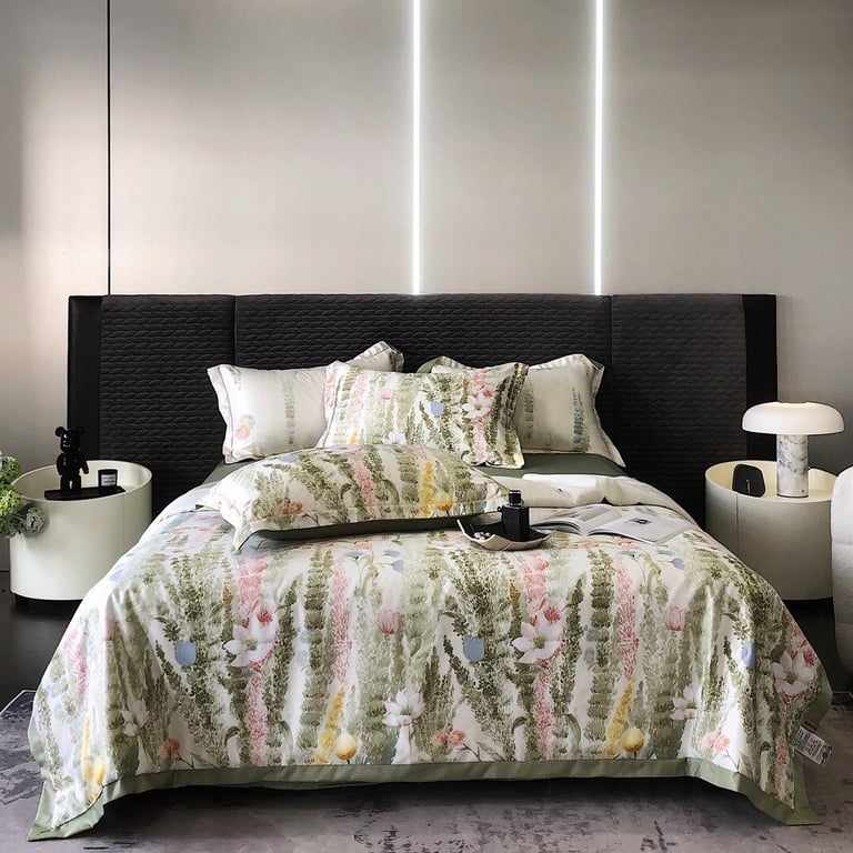 SET CHĂN GA GỐI LỤA THÁI 4 MÓN 𝐓𝐄𝐍𝐂𝐄𝐋  (1)