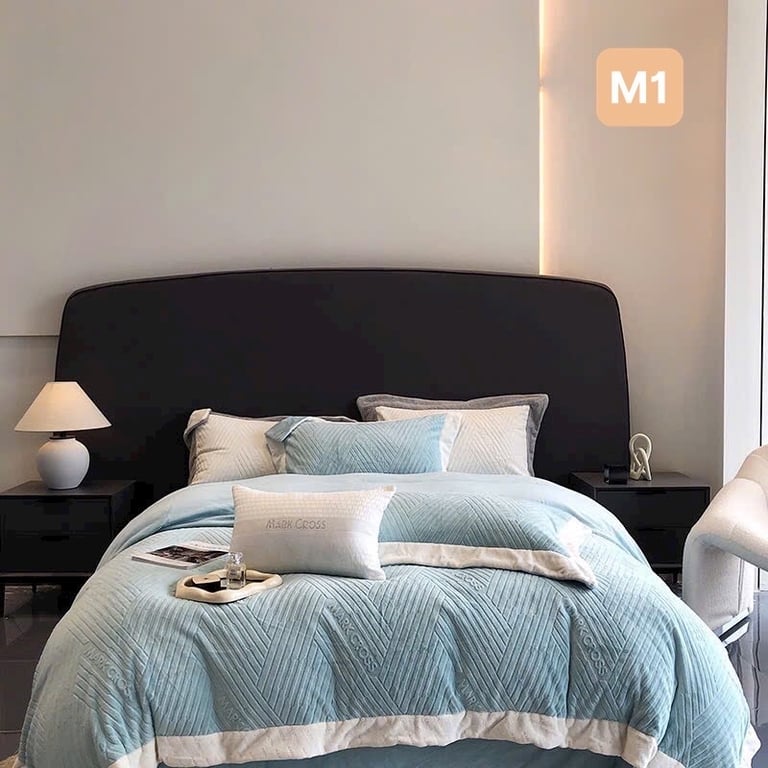 Full set 4 món: Bộ chăn ga gối MarkCross nỉ nhung cao cấp CHT05