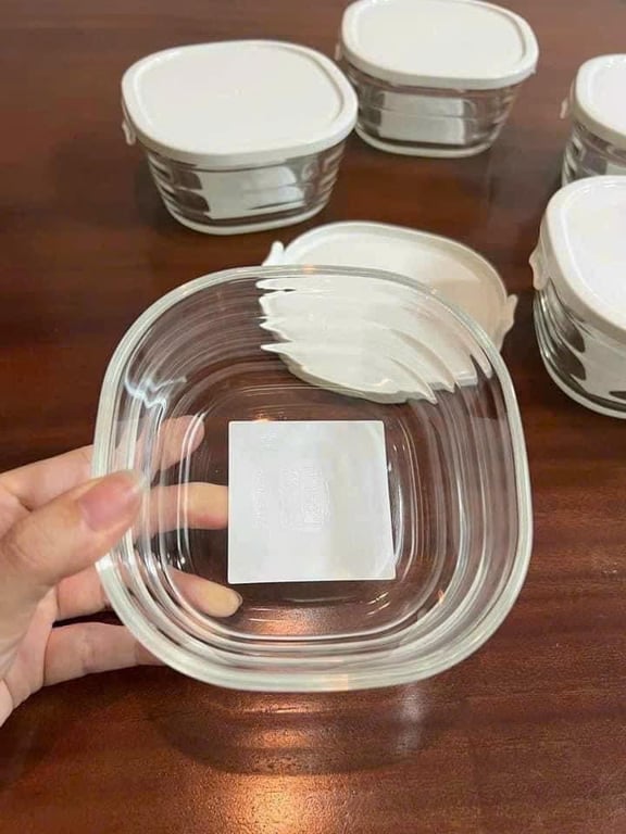 set 5 hộp thuỷ tinh kiêm khay nướng Lock&Lock 540ml