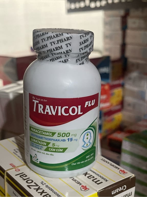 Travicol flu trà vinh c/100v nén
