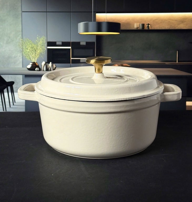 NỒI GANG MOOS ĐỨC 24CM – NÚM VÀNG LIMITED