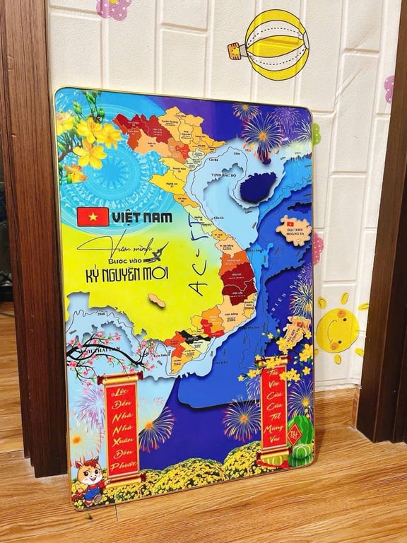 LỊCH TẾT – BẢN ĐỒ VIỆT NAM TRÁNG GƯƠNG CAO CẤP