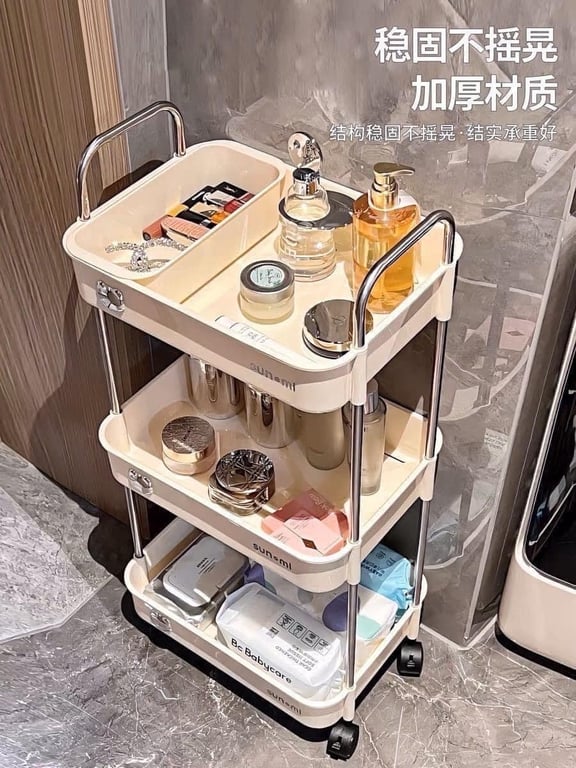 KỆ ĐẨY 3 TẦNG CAO CẤP _ KỆ SPA GẤU 3 TẦNG