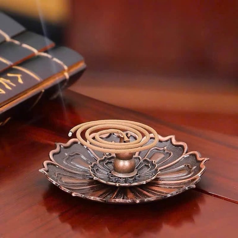 Set 2 đế trầm hoa sen