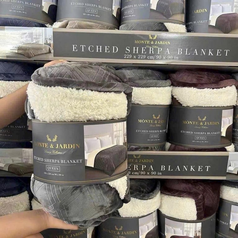 Chăn lông MONTE & JARDIN cao cấp size Queen