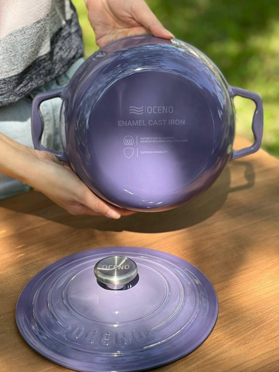 🍆💟NỒI GANG OCENO MÀU TÍM