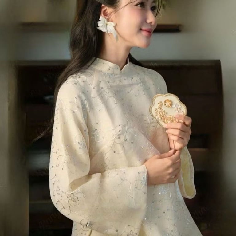 Áo dài Tơ kim tuyến