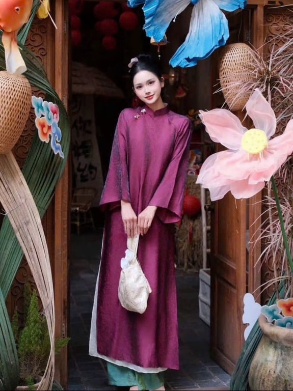 Áo dài tơ ánh kim