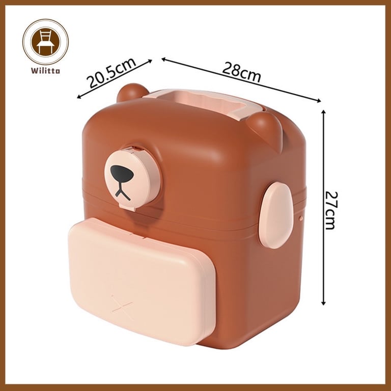 Hộp Đựng Thuốc Cỡ Lớn In Họa Tiết Hoạt Hình Chú Gấu Dễ Thương