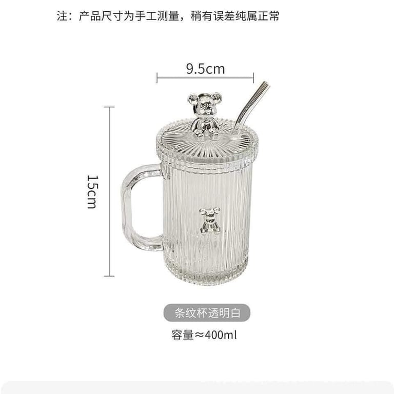 set 2 Cốc thủy tinh nắp gấu siêu xuynhhhh