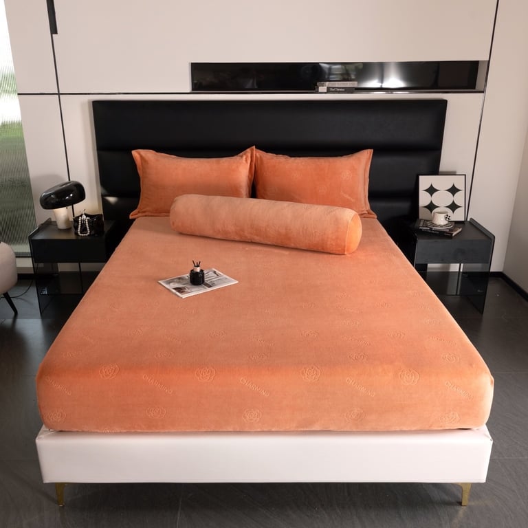 Set ga gối 4 món nỉ nhung CHT09