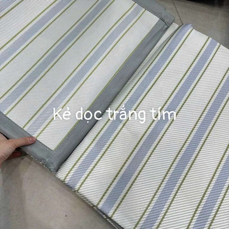 CHIẾU MÂY ĐIỀU HOÀ - MUJI kẻ