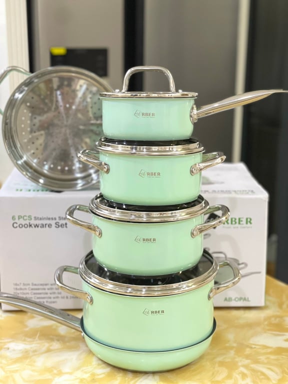 Bộ nồi inox ARBER OPAL 6 món