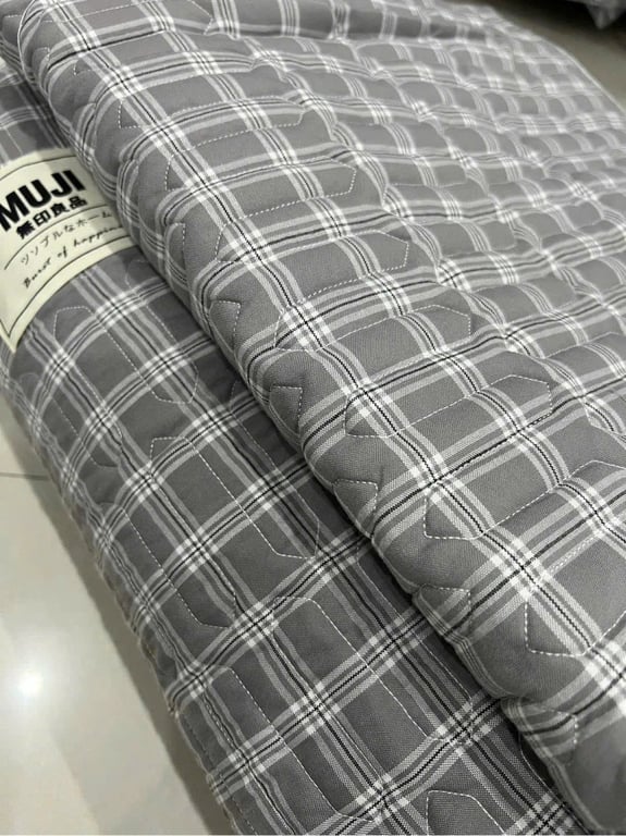 Bộ ga trần kèm vỏ gối cotton sợi tre MUJl