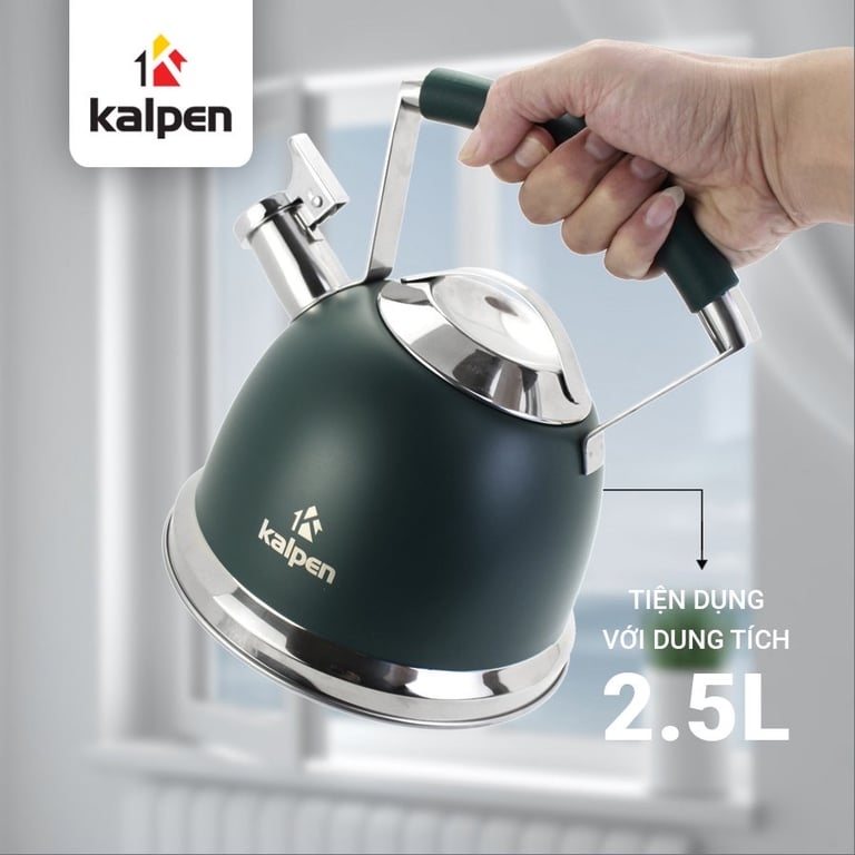 ẤM ĐUN NƯỚC INOX CAO CẤP KALPEN KK02 DUNG TÍCH 2,5L