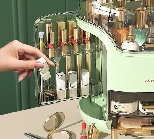 Kệ hộp đựng mỹ phẩm son môi Storage Box để bàn (kích thước 34*30*20) #HK40