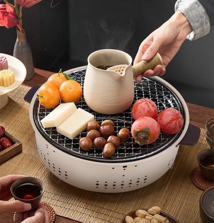 BẾP NƯỚNG THAN HOA CHỐNG NÓNG sz 32cm