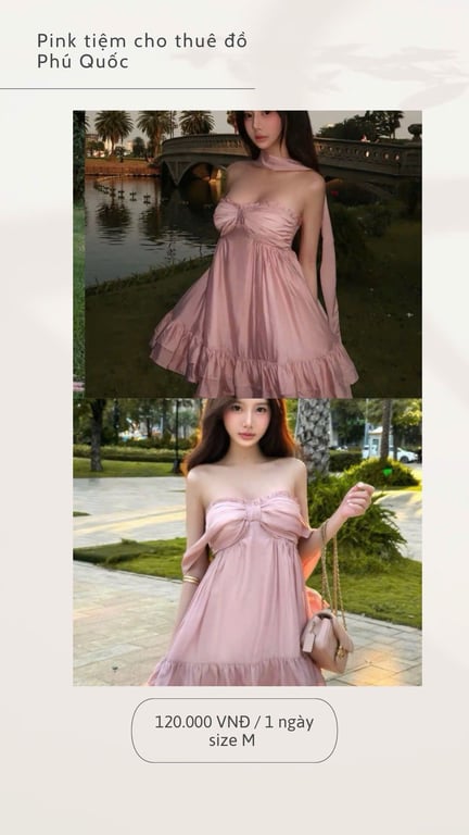 Váy ngắn hồng dễ thương