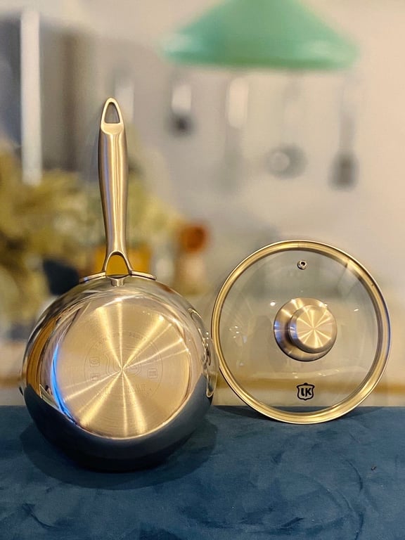 Chảo đúc liền khối inox 316 LUNKAI 16cm