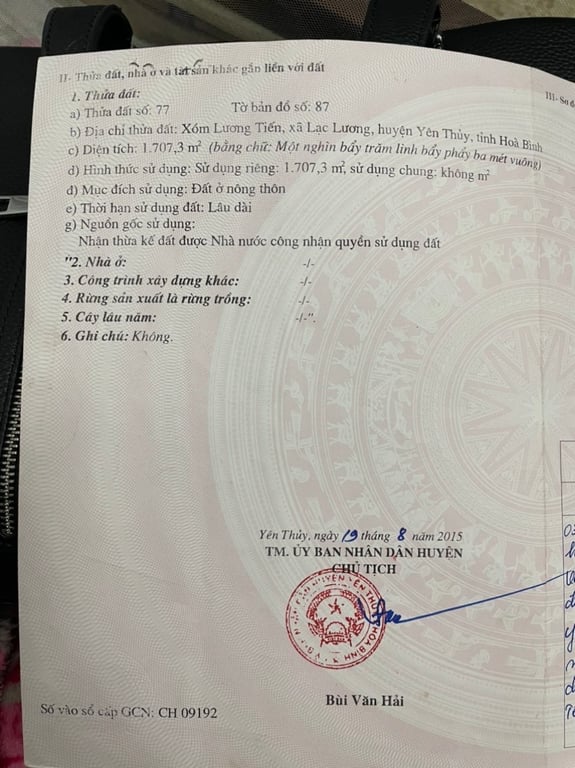 400m2, full thổ cư tặng nhà tại Lạc Lương, Yên Thuỷ, Hoà Bình