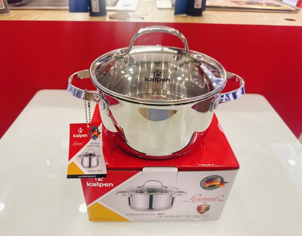 NỒI LẺ INOX KALPEN LERMAT SIZE 18CM, 20CM, 24CM