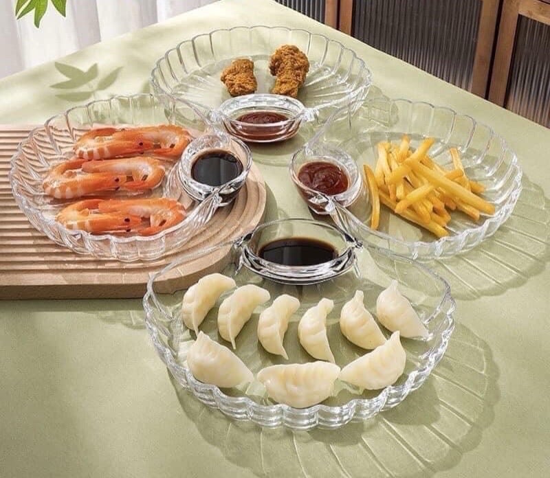 ĐĨA VỎ SÒ THỦY TINH PHA LÊ