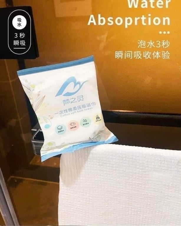 Set 6c Khăn tắm nén dùng 1 lần