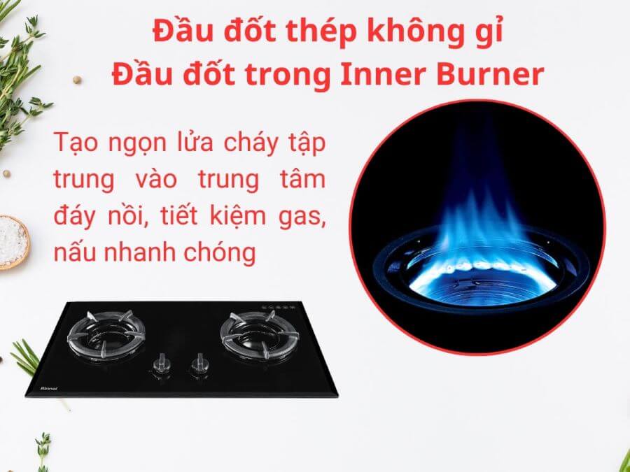 BẾP GAS ÂM RINNAI RVB-2IFC(B)
