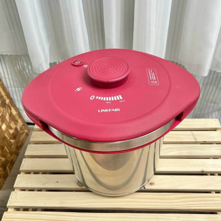 Nồi áp suất inox 6L có núm vặn LinkFair - LF719