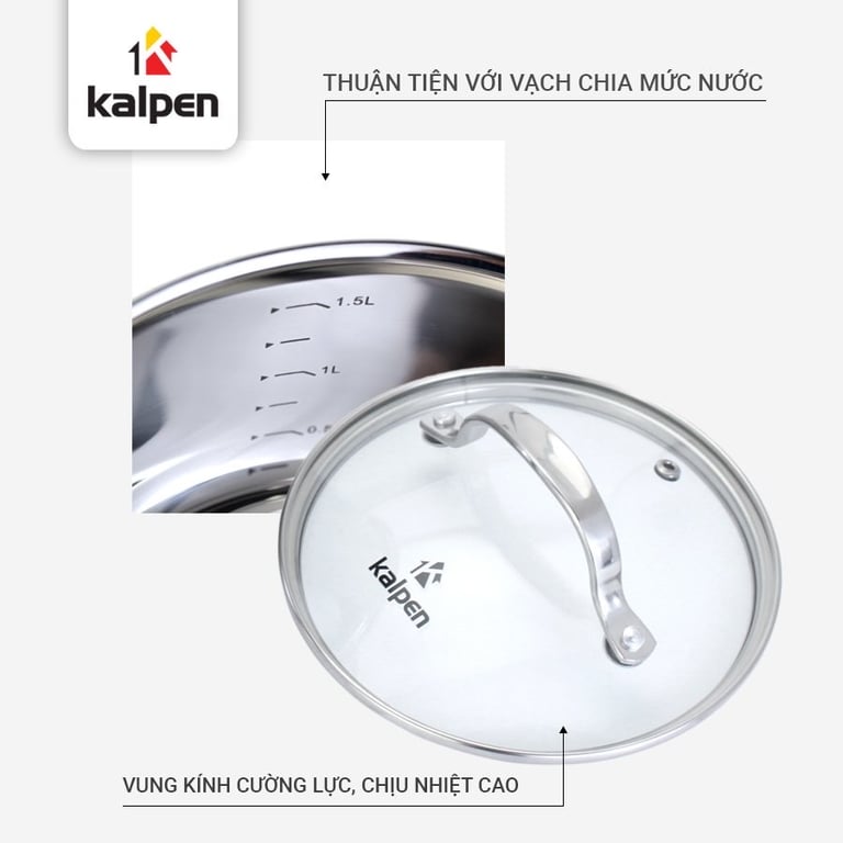 QUÁNH INOX 304 CAO CẤP KALPEN LERMAT L16 SIZE 16CM