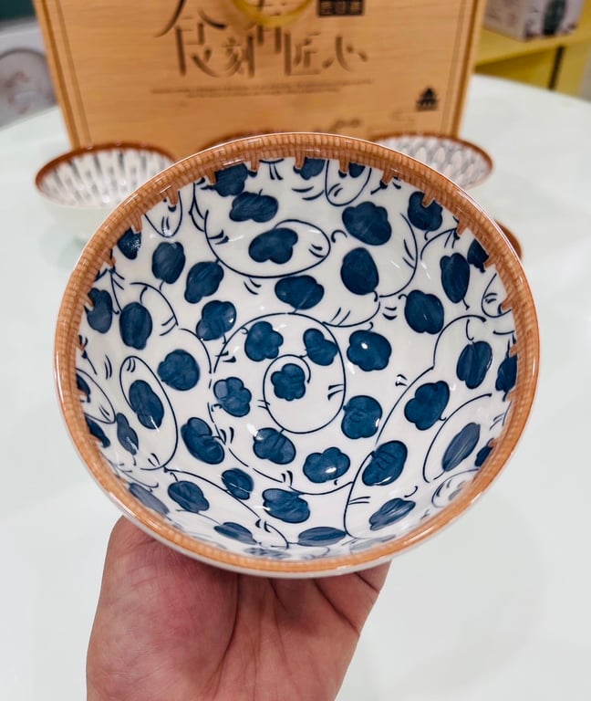 Set 6 bát phong cách Nhật men đẹp