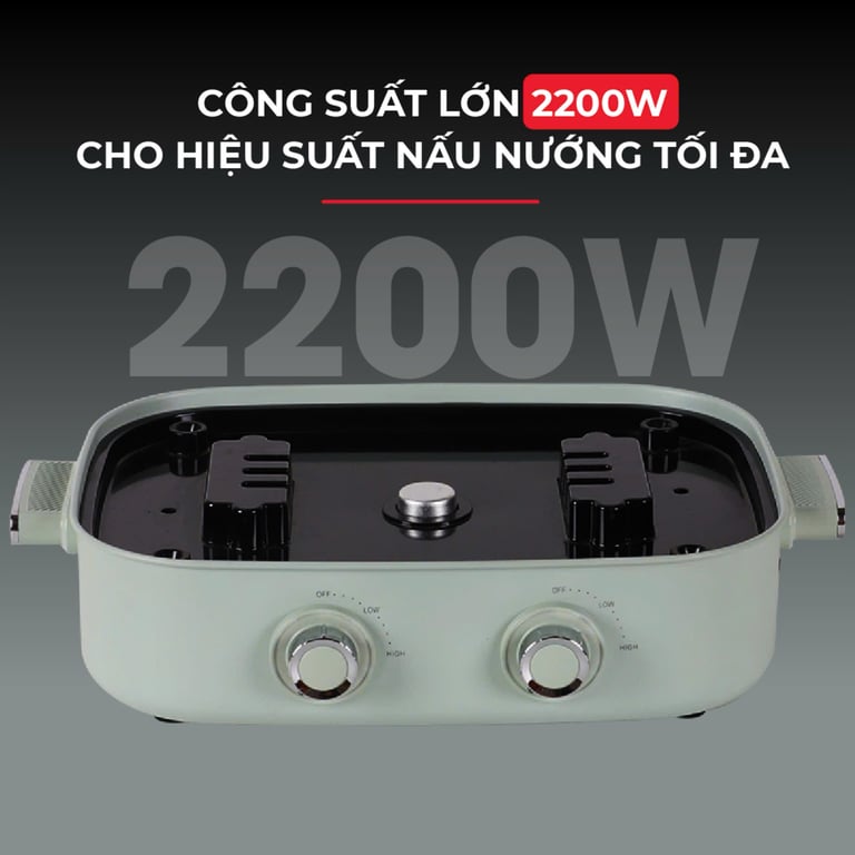 BẾP LẨU - NƯỚNG 2 NGĂN ĐA NĂNG KALPEN 6.5L PP66