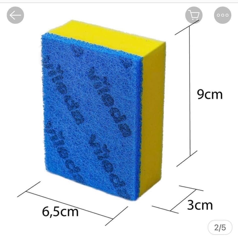 Mút rửa chống xước bát đĩa VILEDA gói 5 miếng