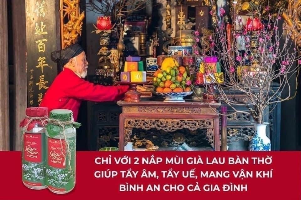 NƯỚC THƠM MÙI GIÀ lau bàn thờ