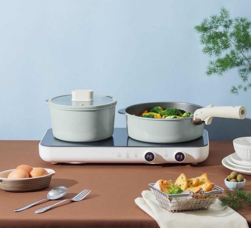 Bếp điện từ đôi LocknLock EJI326WHT màu trắng EJI326WHT