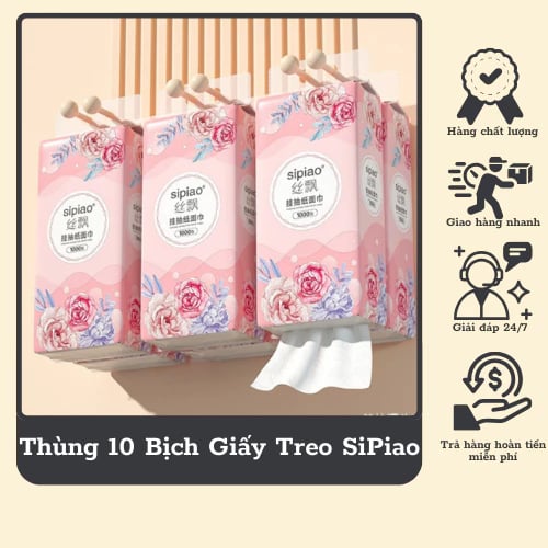 Giấy ăn rút Sipiao Hoa hồng